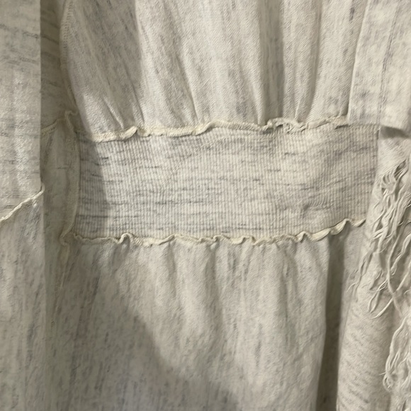 Free People Off White With Blue Decorative Cardigan Clip Closer Size Small - Picture 7 of 9